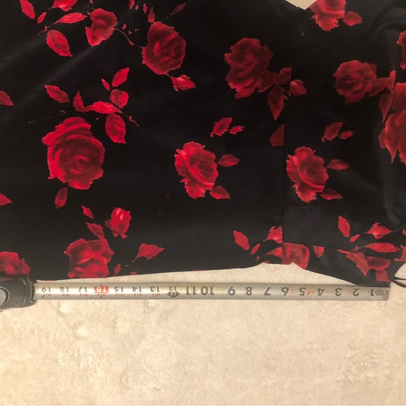 ❤️❤️❤️Talbots  Red and Black Velvet Dress - Picture 8 of 16